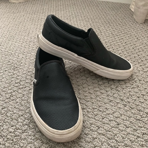 black slide on vans